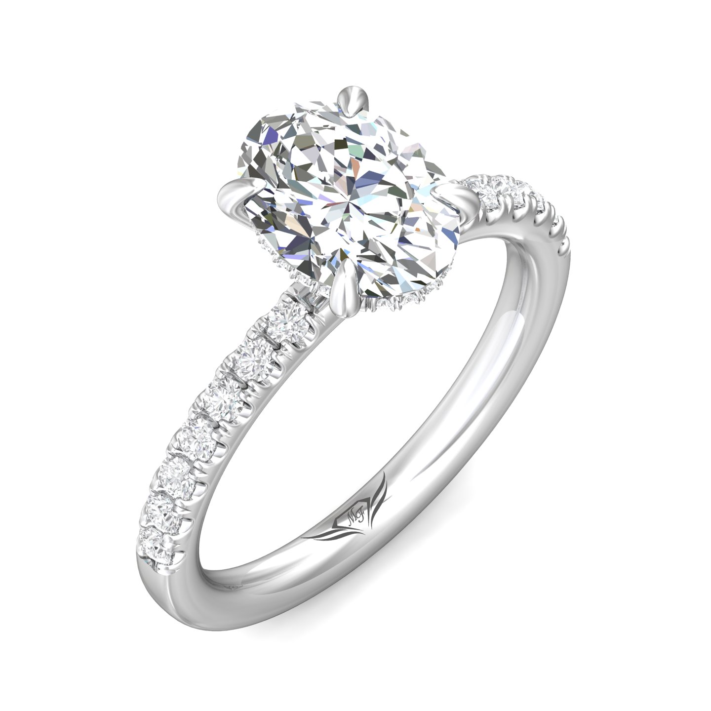 Martin Flyer Engagement Ring DERM93Q-F-9.7x7.2OV Martin Flyer Engagement Ring DERM93Q-F-9.7x7.2OV