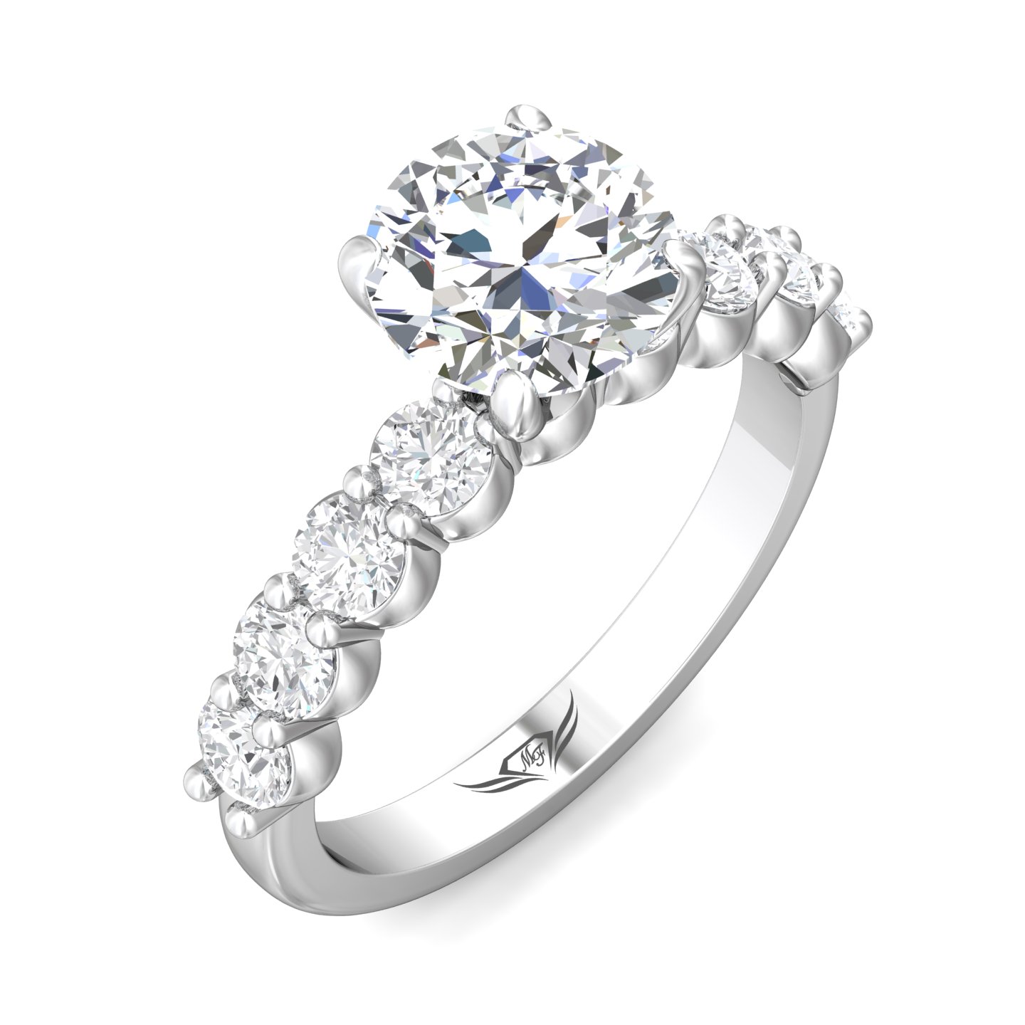 Martin Flyer Engagement Ring DERSP3Q-1.00-F-8.0RD Martin Flyer Engagement Ring DERSP3Q-1.00-F-8.0RD