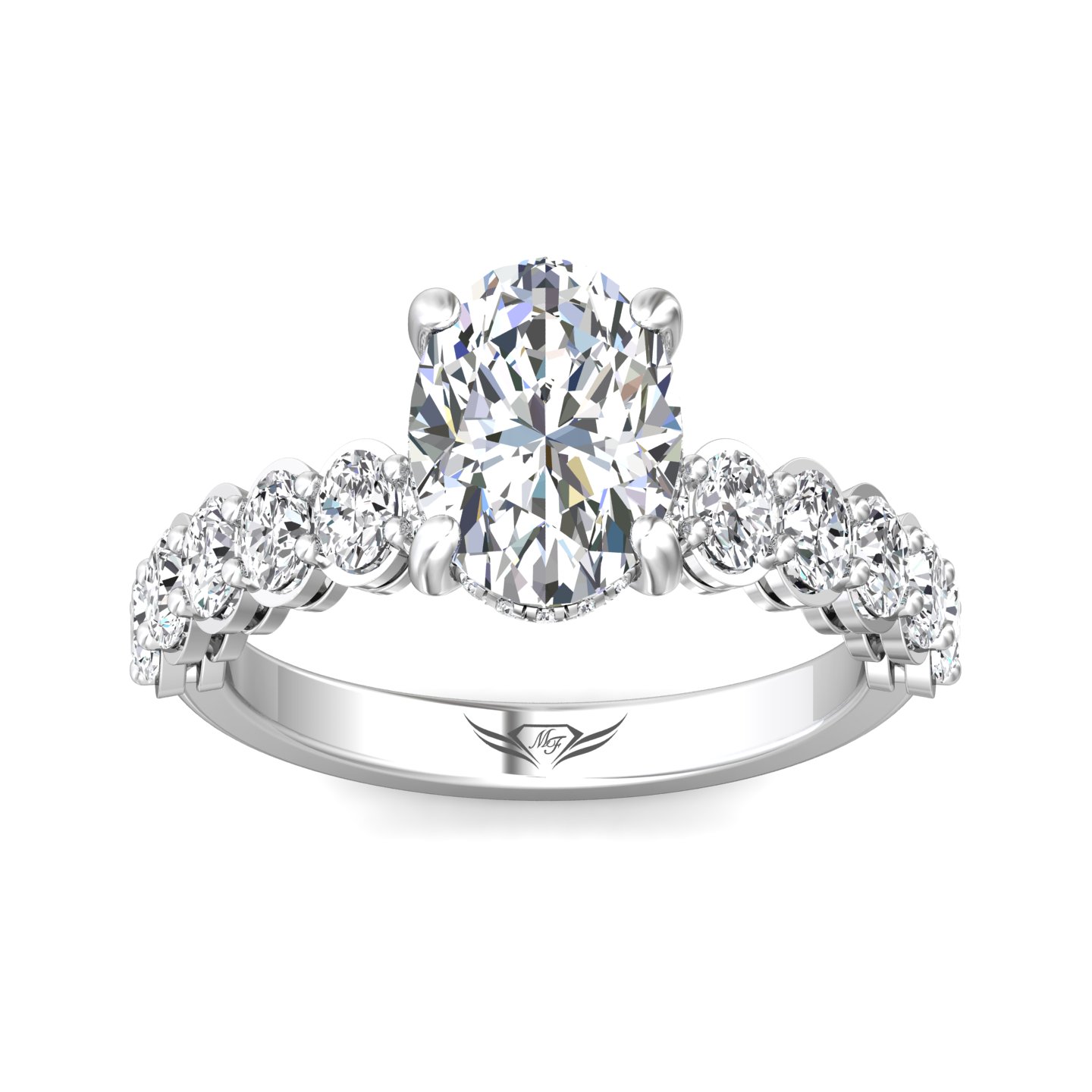 Martin Flyer Engagement Ring DERSPAOV12RQ-1.02-C-9.7x7.2OV Martin Flyer Engagement Ring DERSPAOV12RQ-1.02-C-9.7x7.2OV