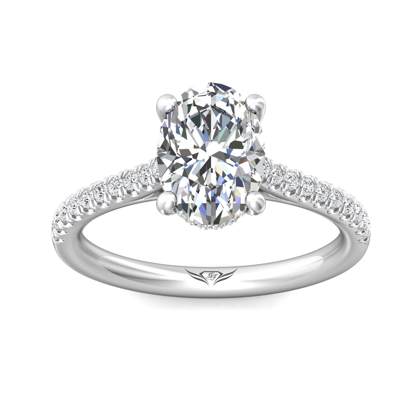 Martin Flyer Engagement Ring DERM91XSQ-F-9.7X7.2OV Martin Flyer Engagement Ring DERM91XSQ-F-9.7X7.2OV