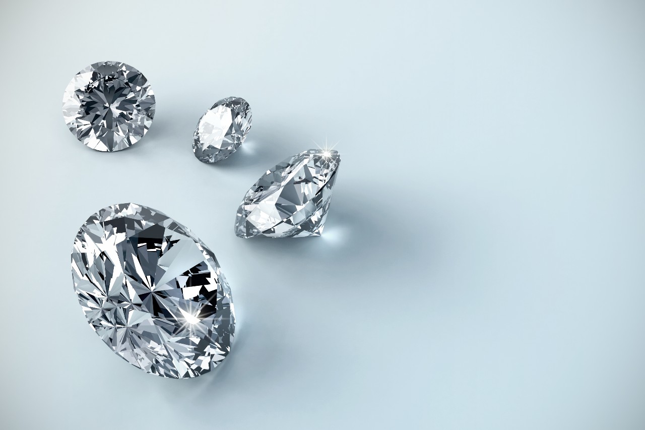 A few diamond sitting together